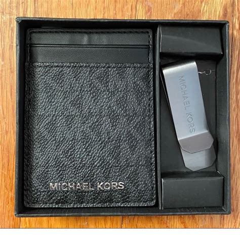 michael kors logo card case with bill clip|Logo Card Case with Bill Clip .